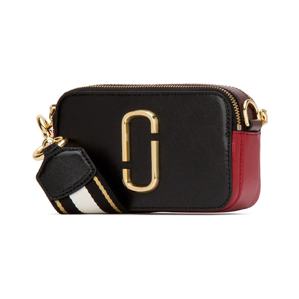 Marc Jacobs Snapshot in black leather and printed strap Multiple colors  ref.466760 - Joli Closet