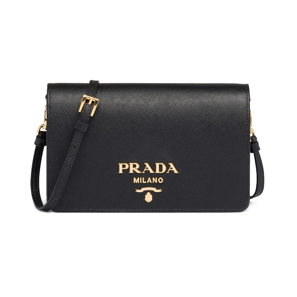 prada leather mini shoulder bag