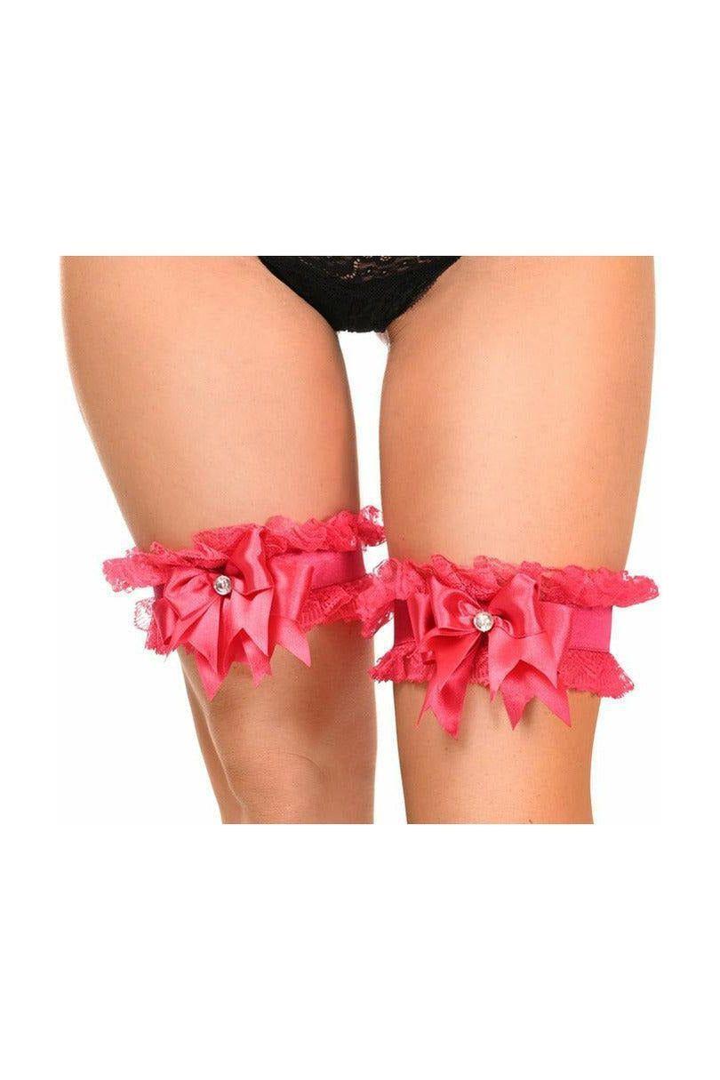 Kitten Collection Fuchsia/Fuchsia Lace Garters (set of 2)