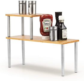 Cook N Home 2-Tier Counter Storage Shelf, Stainless Steel