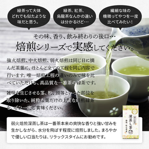 弱火焙煎 深蒸し茶 100g みずたま農園製茶場