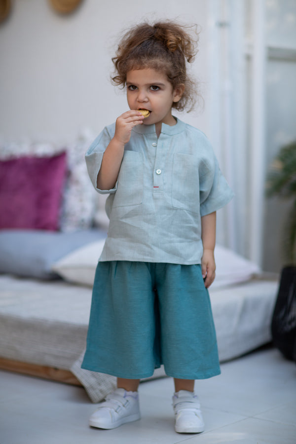 Natural Linen Kids' Shirt, European Linen Shirt for Boy or Girl, Sand Linen  Top for Children, Natural Linen Clothes for Children -  Israel