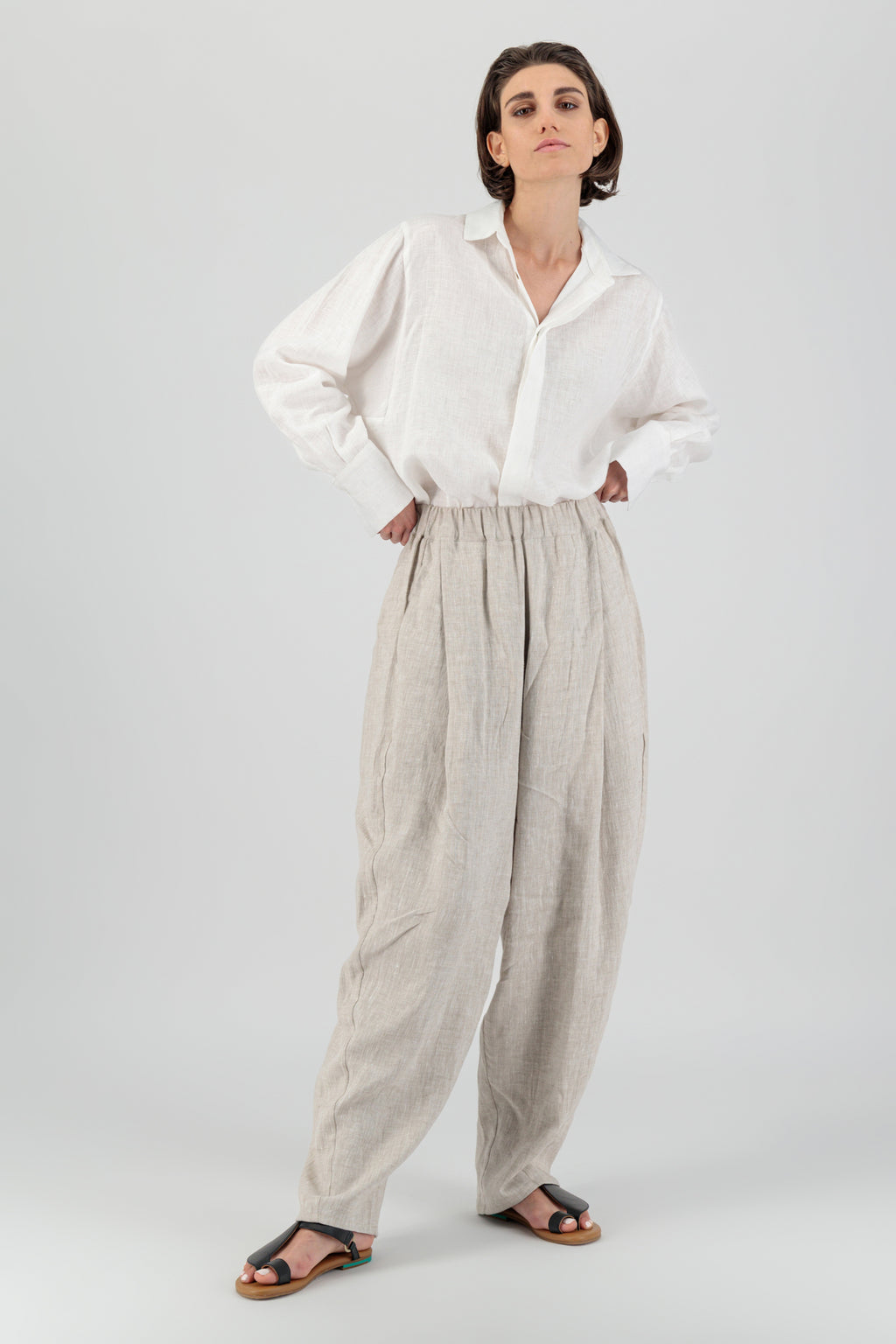 Elementa 01 | Zahara Linen Shirt White | 100% Linen | Made sustainably ...