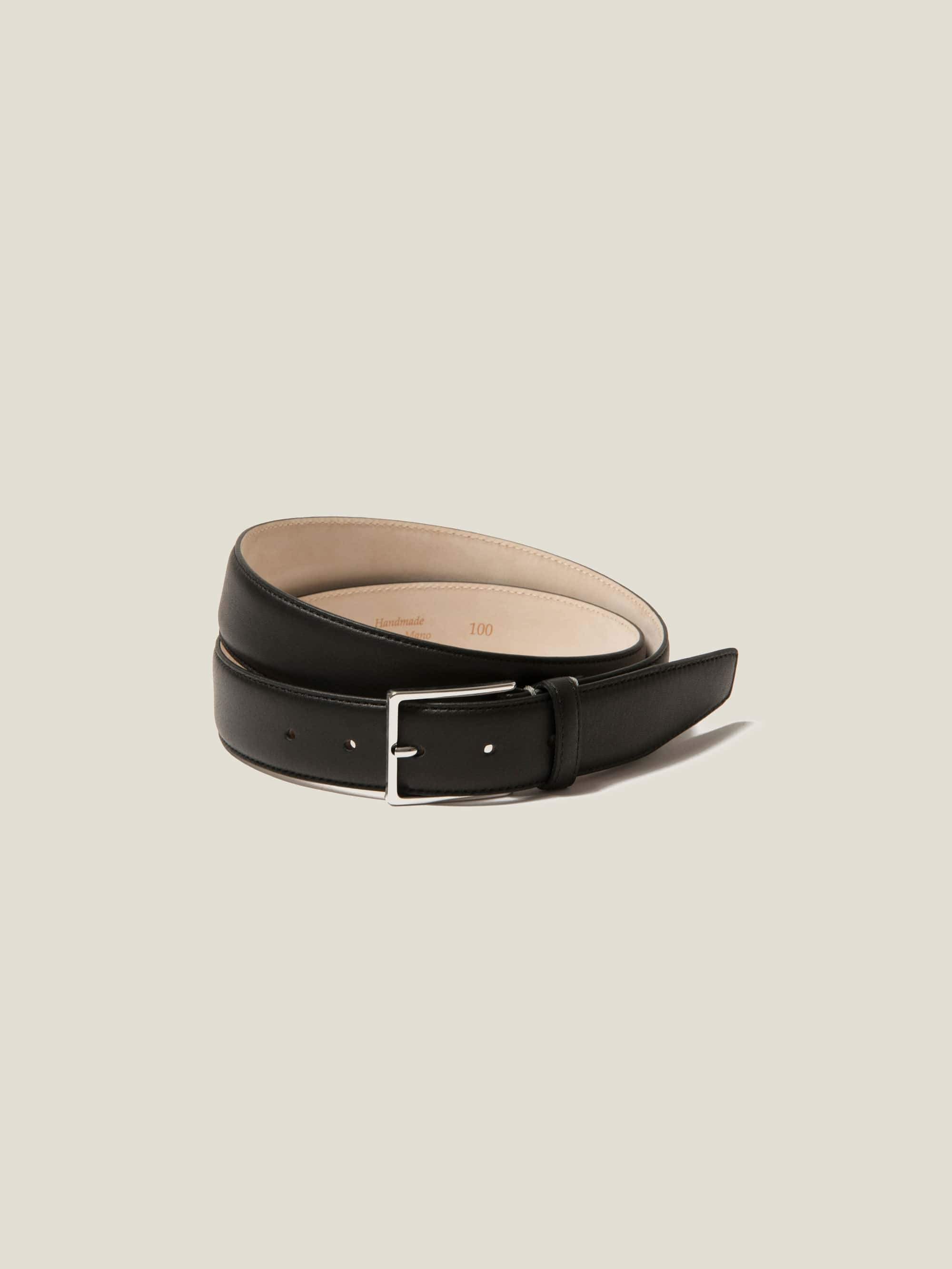 Black Calf Leather Belt | LUCA FALONI