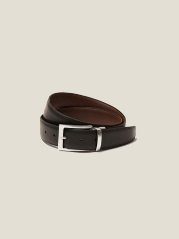 Tod's - Reversible Belt in Leather, Black,Beige, 110 - Belts