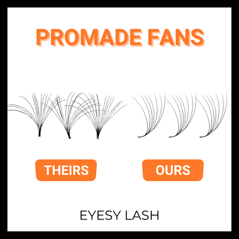 img src="promade lash fans.jpg" alt=''the comparison between Eyesy Lash Promade lash fans vs other brands' lash fans"