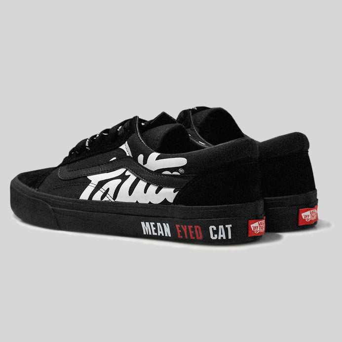 vans old skool patta mean eyed cat white