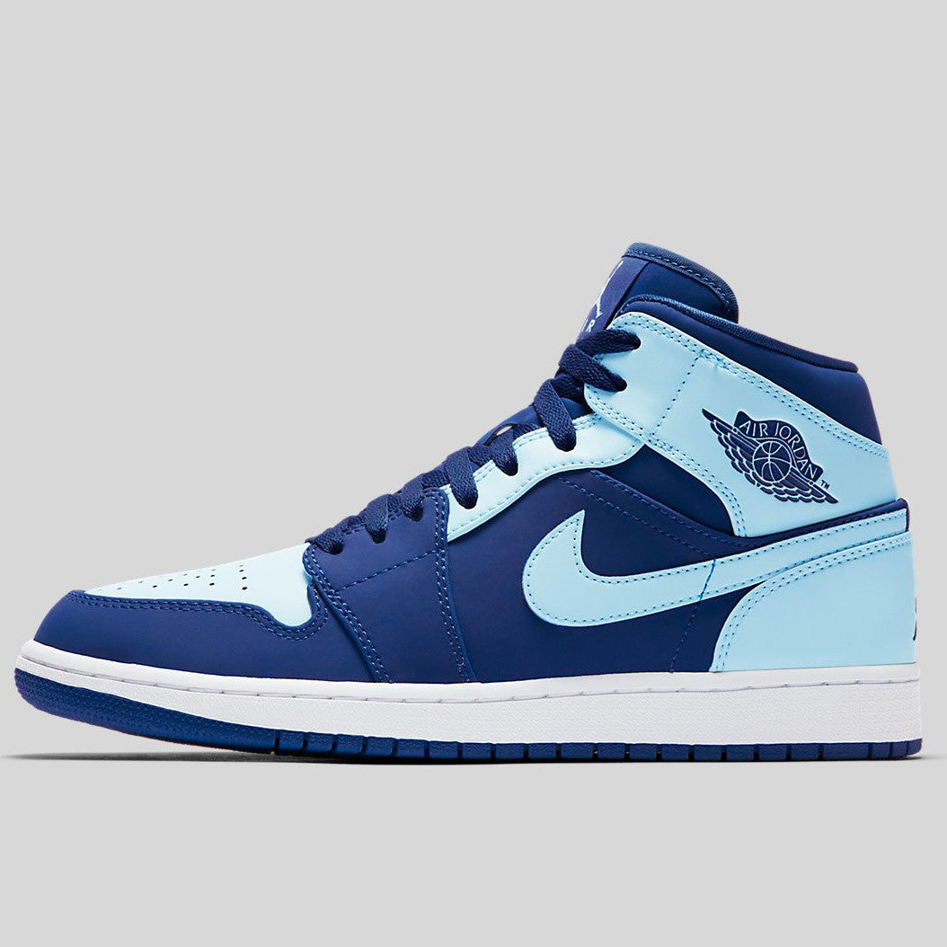 air jordan 1 mid blue white