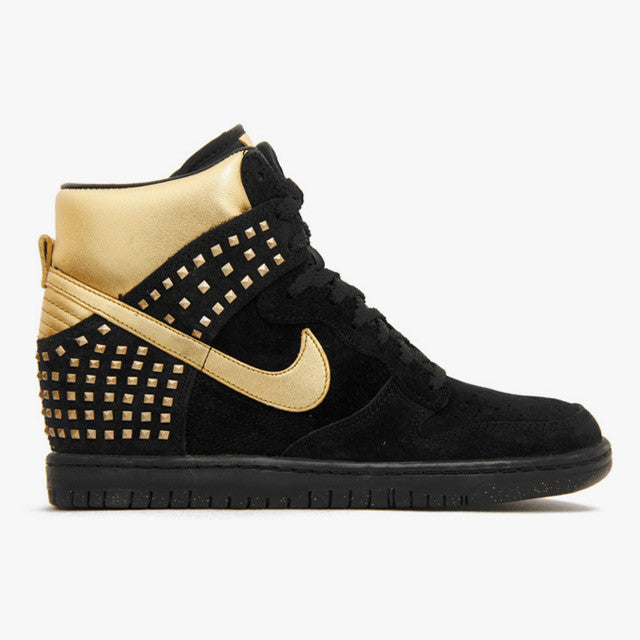 gold nike sky hi dunks