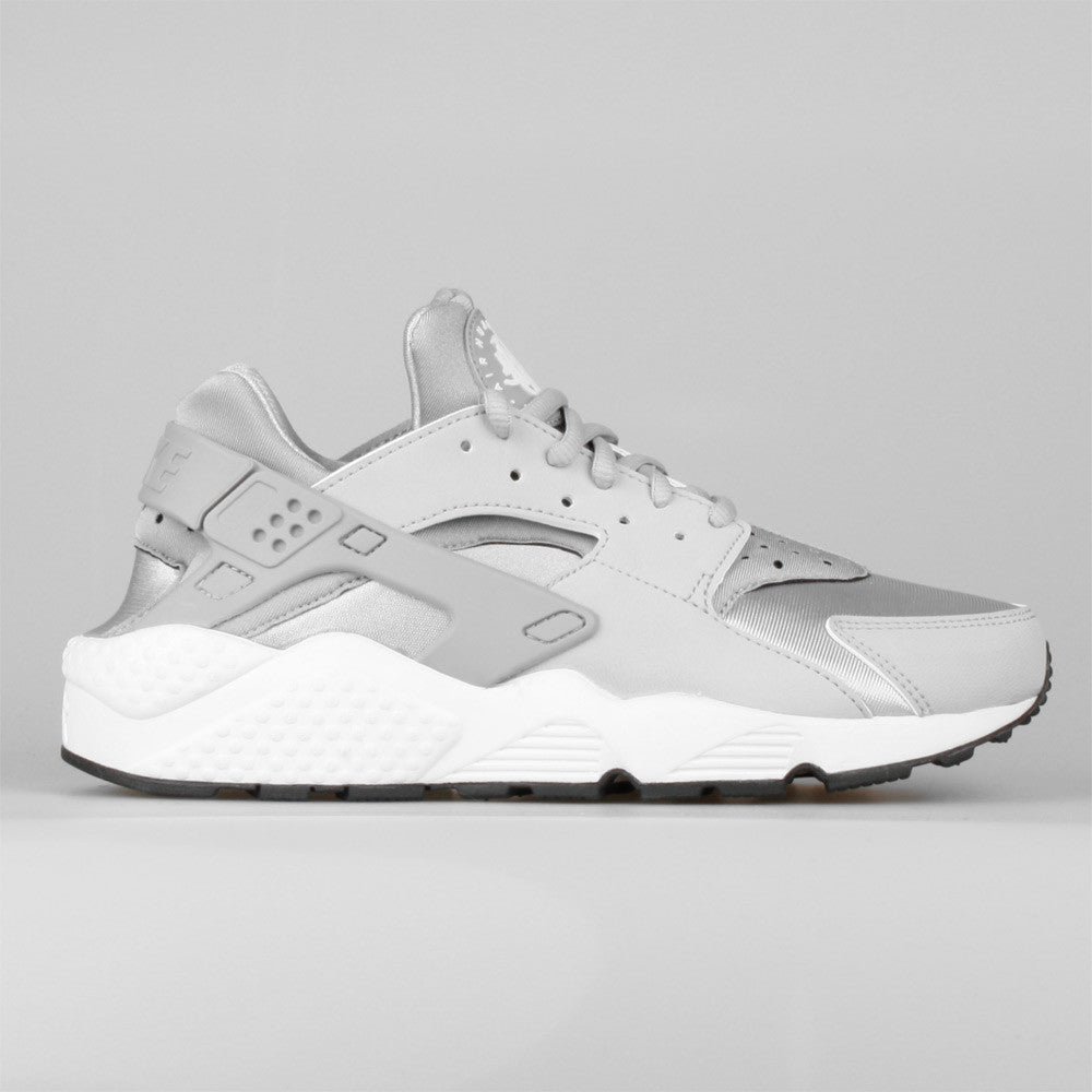 gray and white huaraches