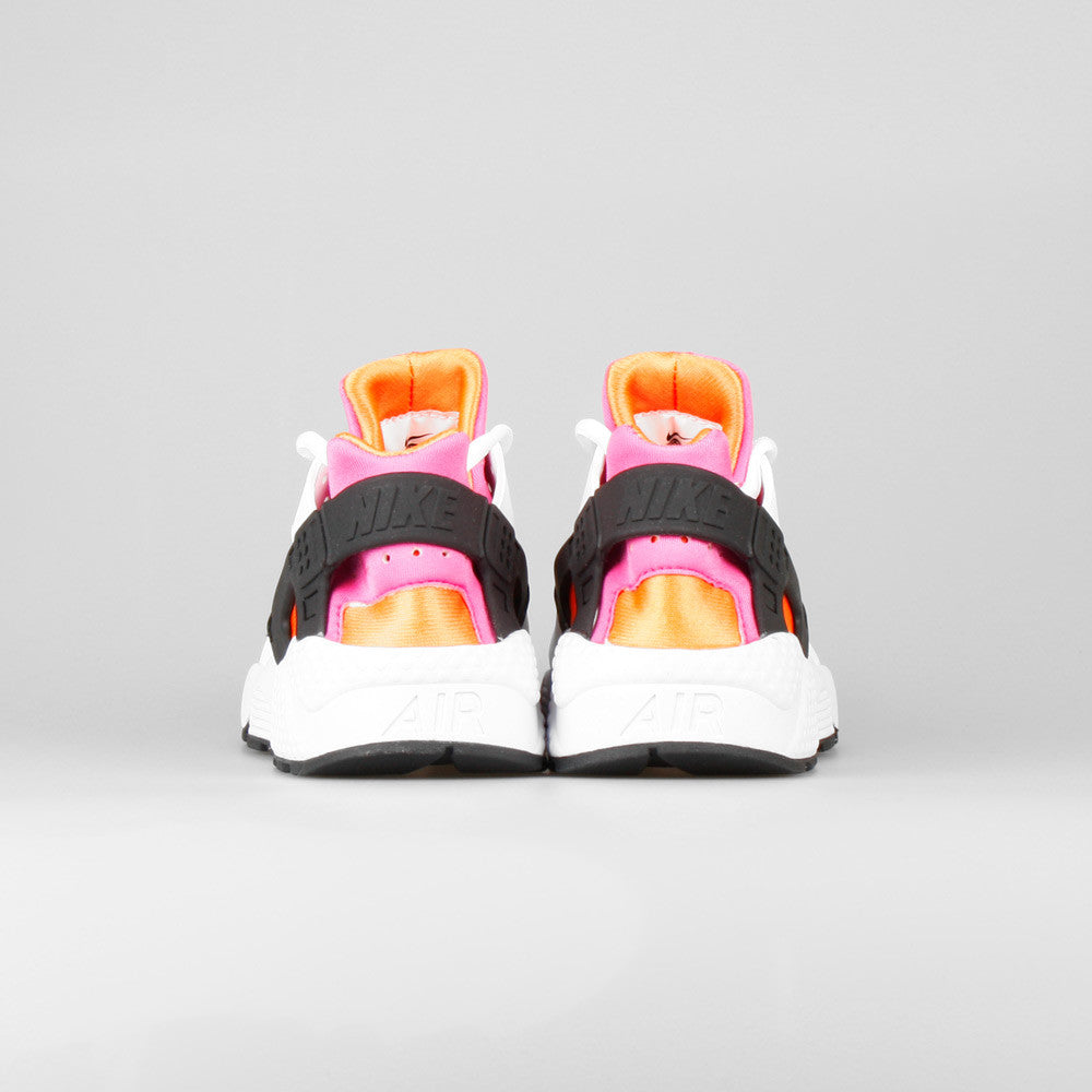 nike air huarache white pink orange