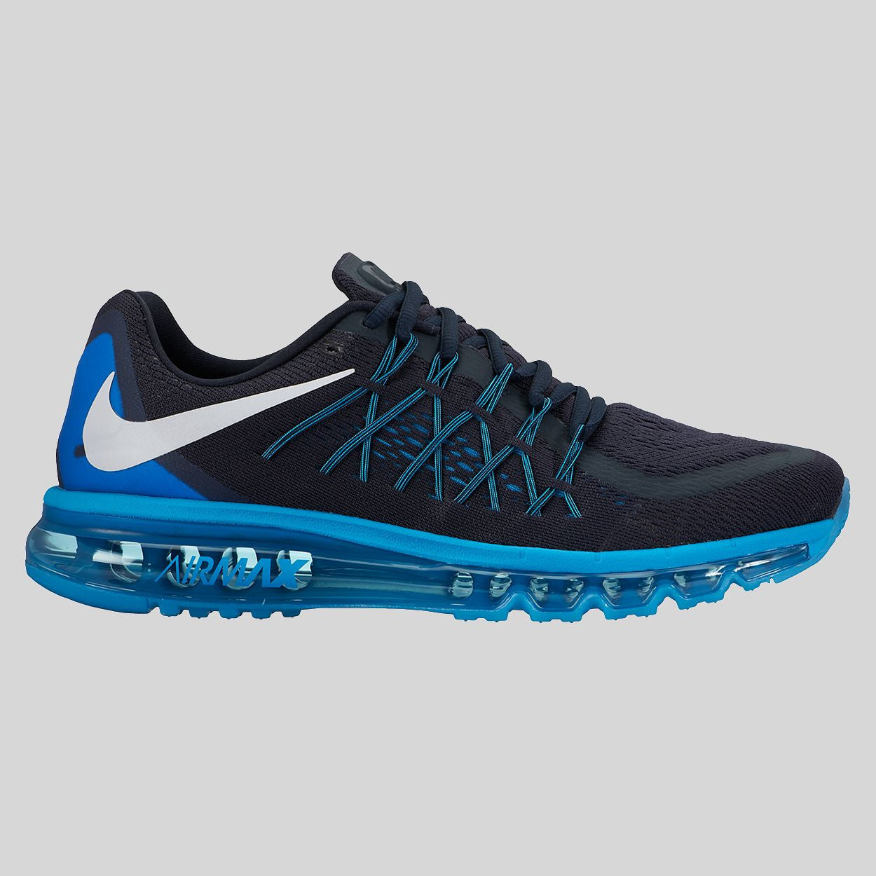 nike air max 2015 dark obsidian and blue running shoes