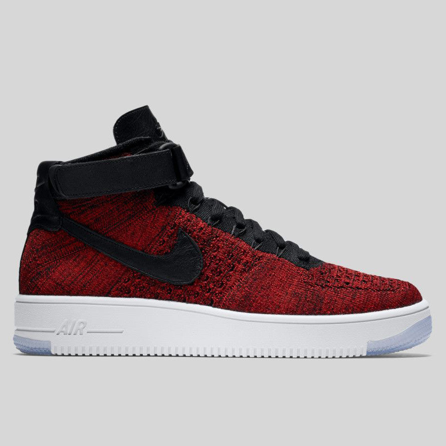 nike air force 1 ultra flyknit mid red black