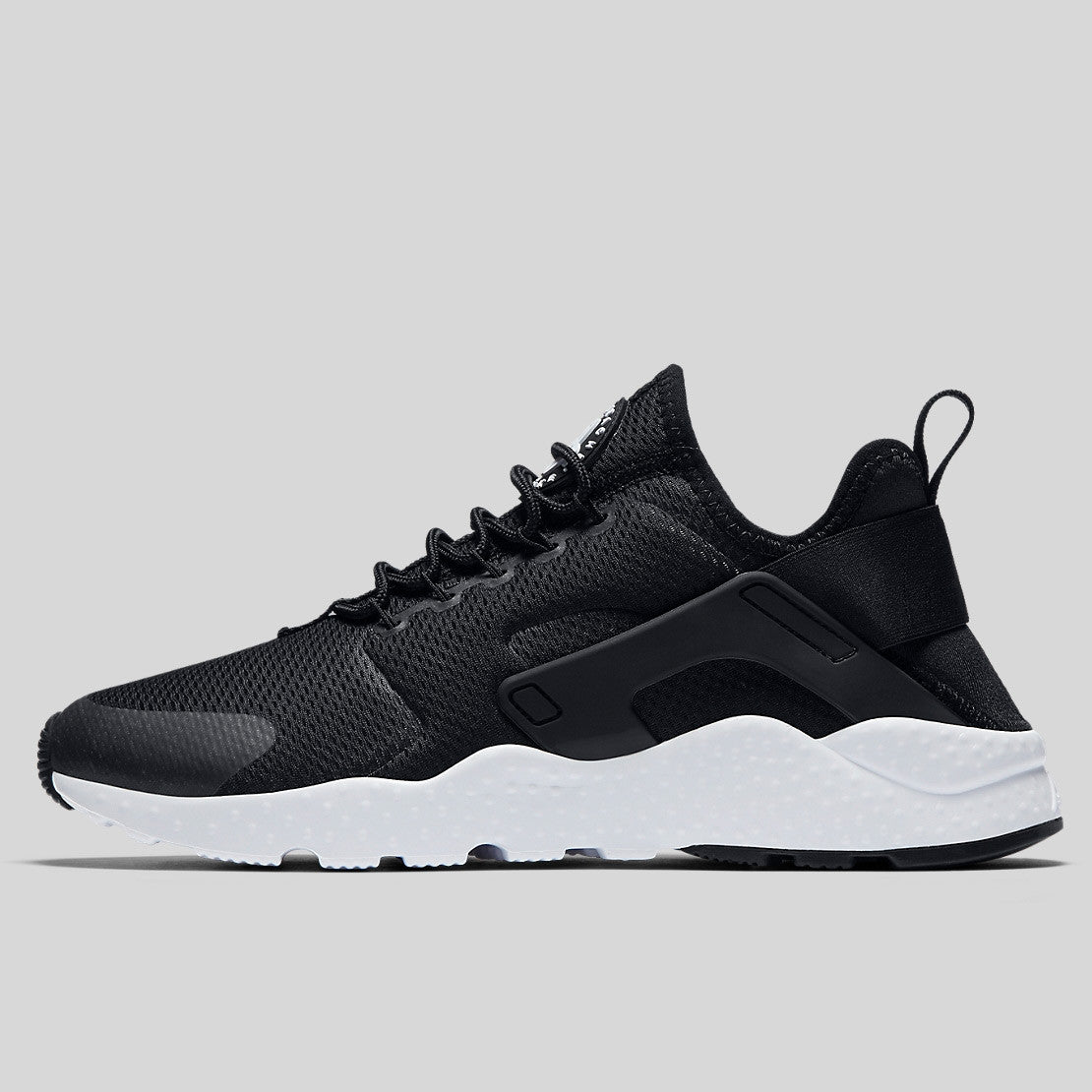 nike huarache gray and black