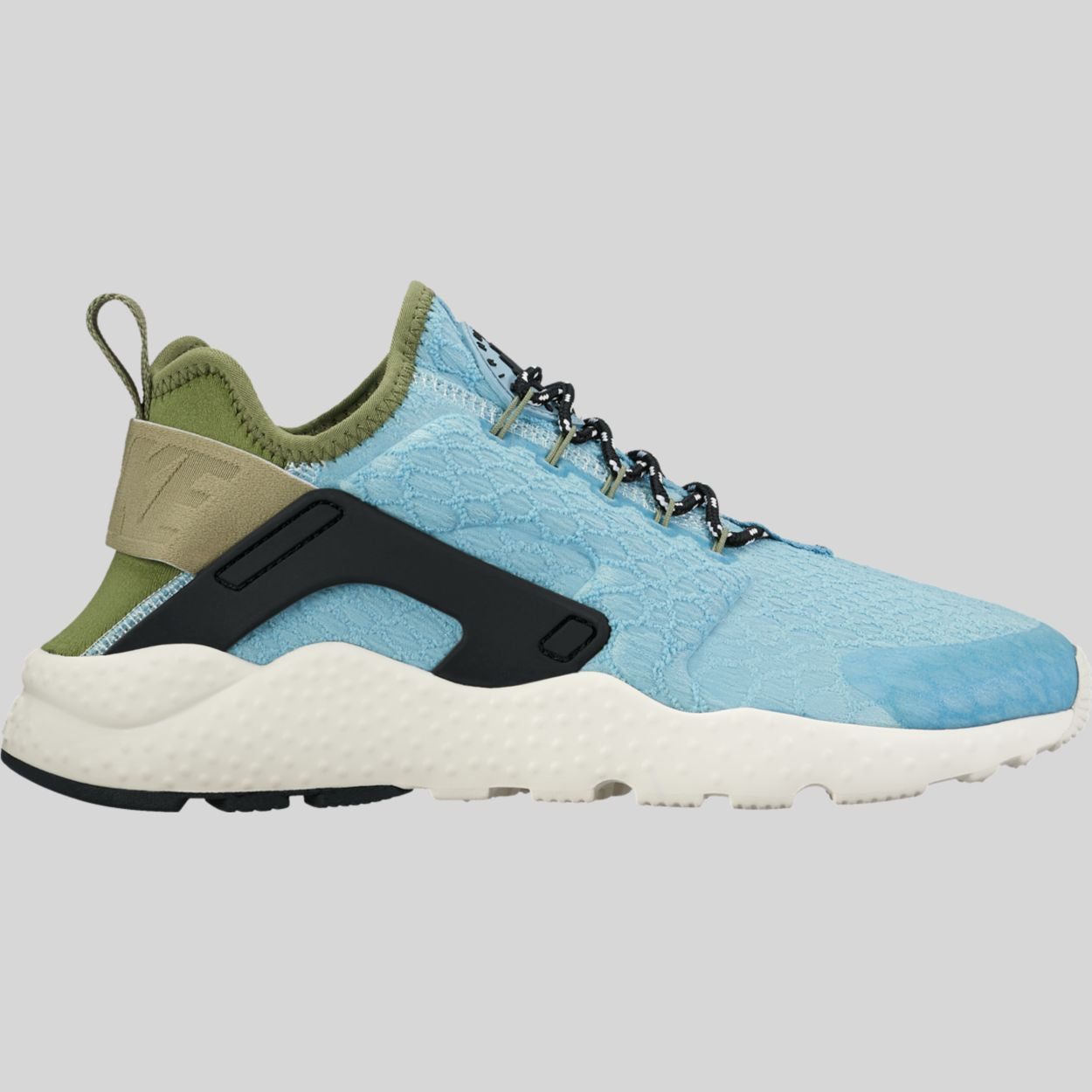 nike huarache blue and green