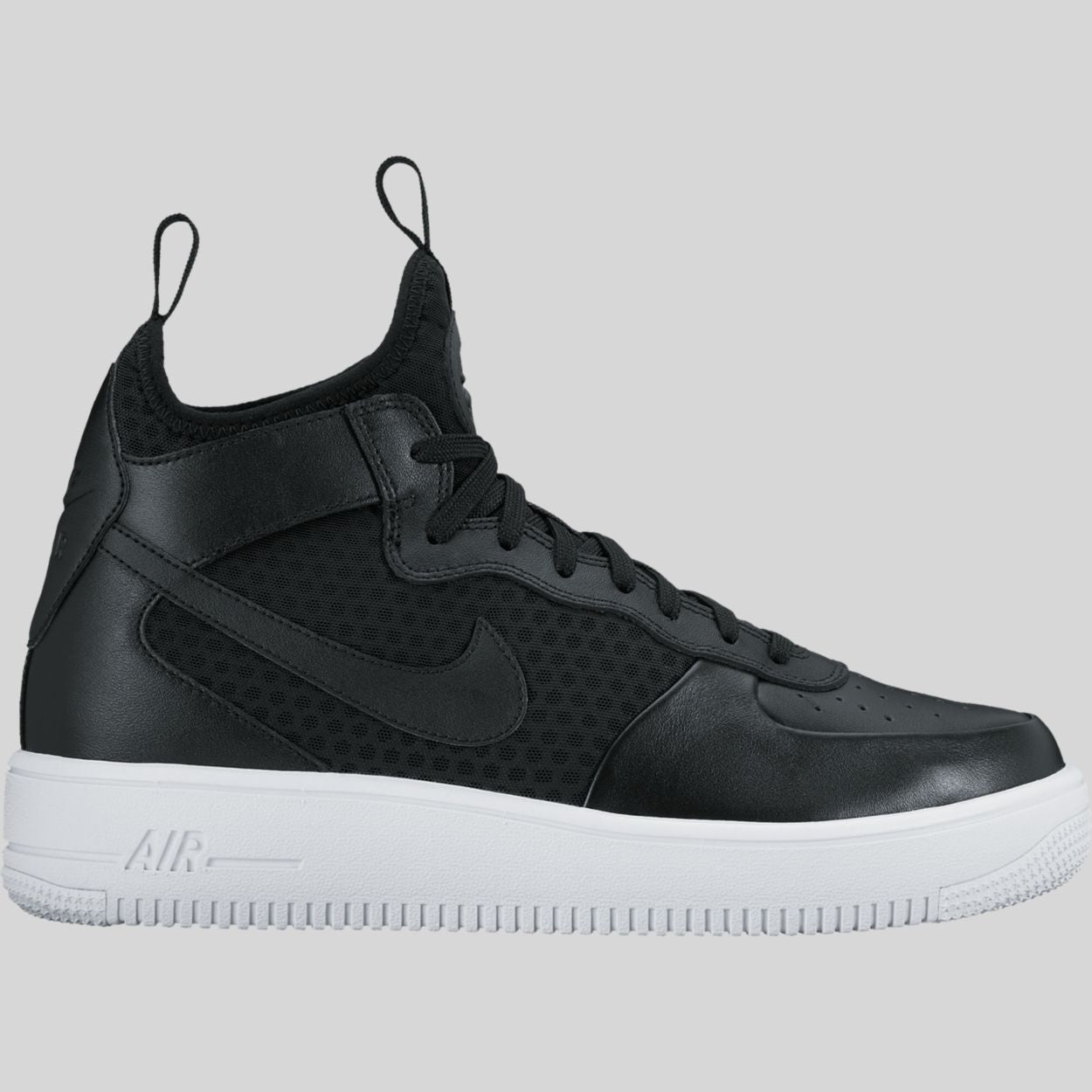 Nike AIR FORCE 1 ULTRAFORCE MID Black Black White (864014 