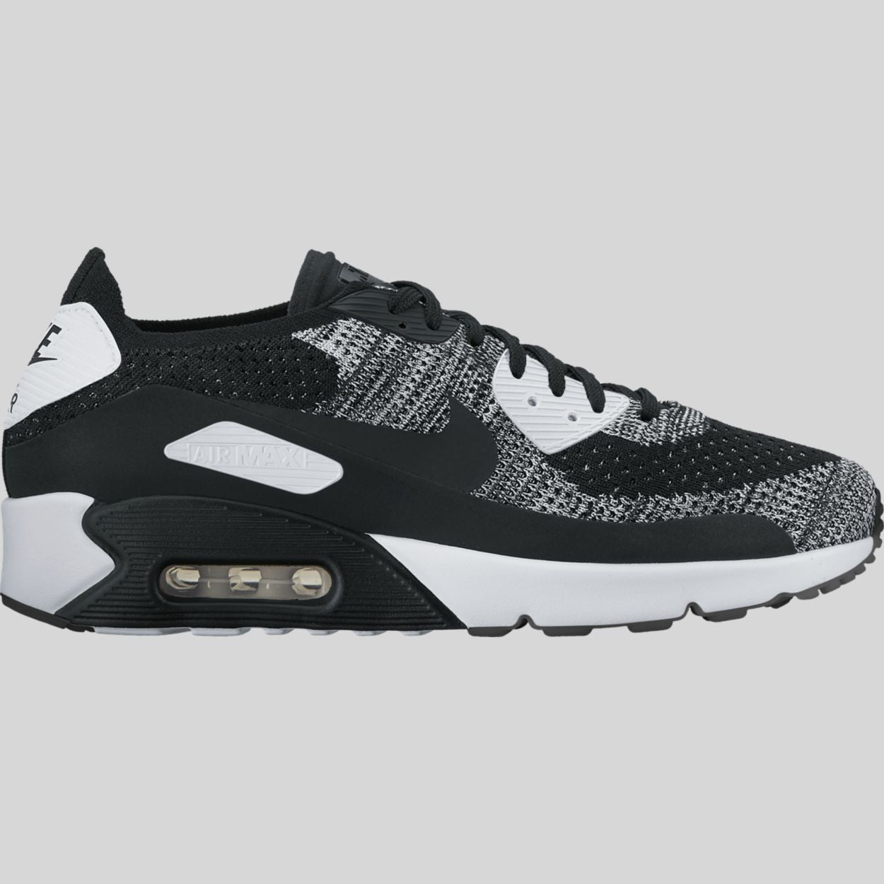 air max 90 flyknit black and white