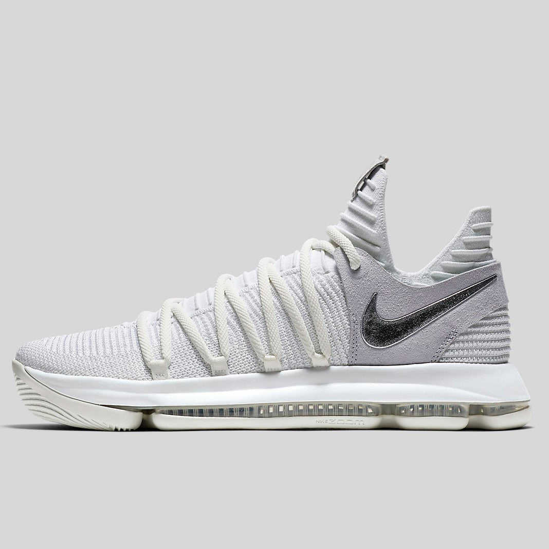 Nike Zoom KD 10 EP White Chrome Pure Platinum (897816-100) | KIX-FILES