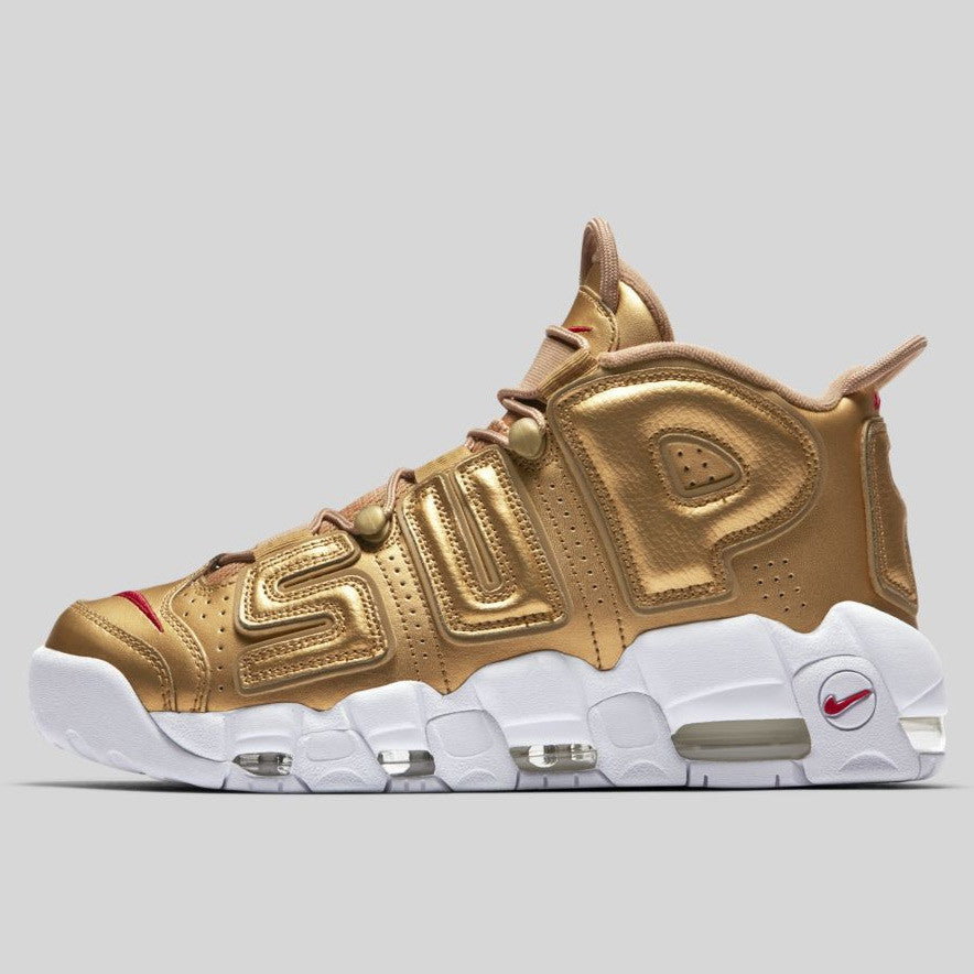 supreme x nike air more uptempo gold