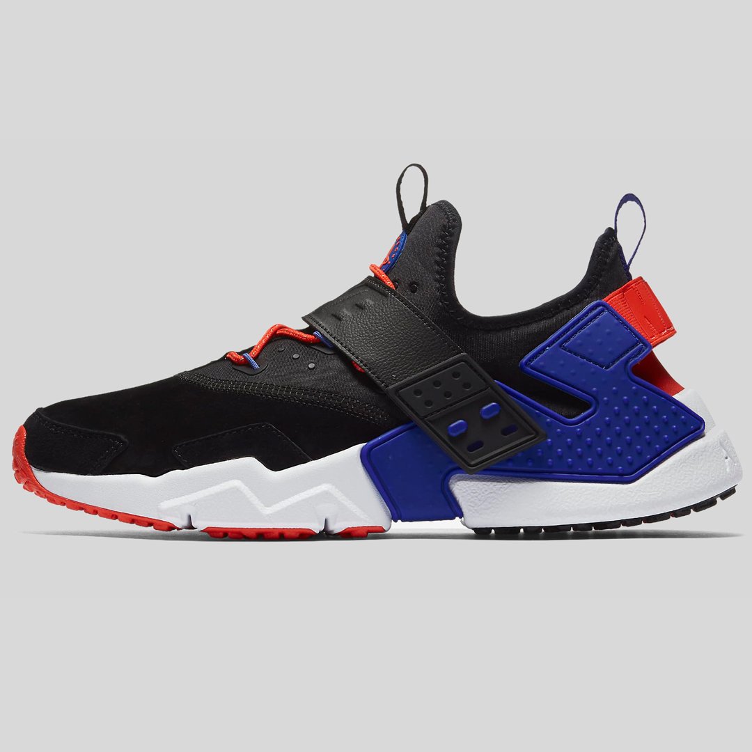 nike huarache orange and black