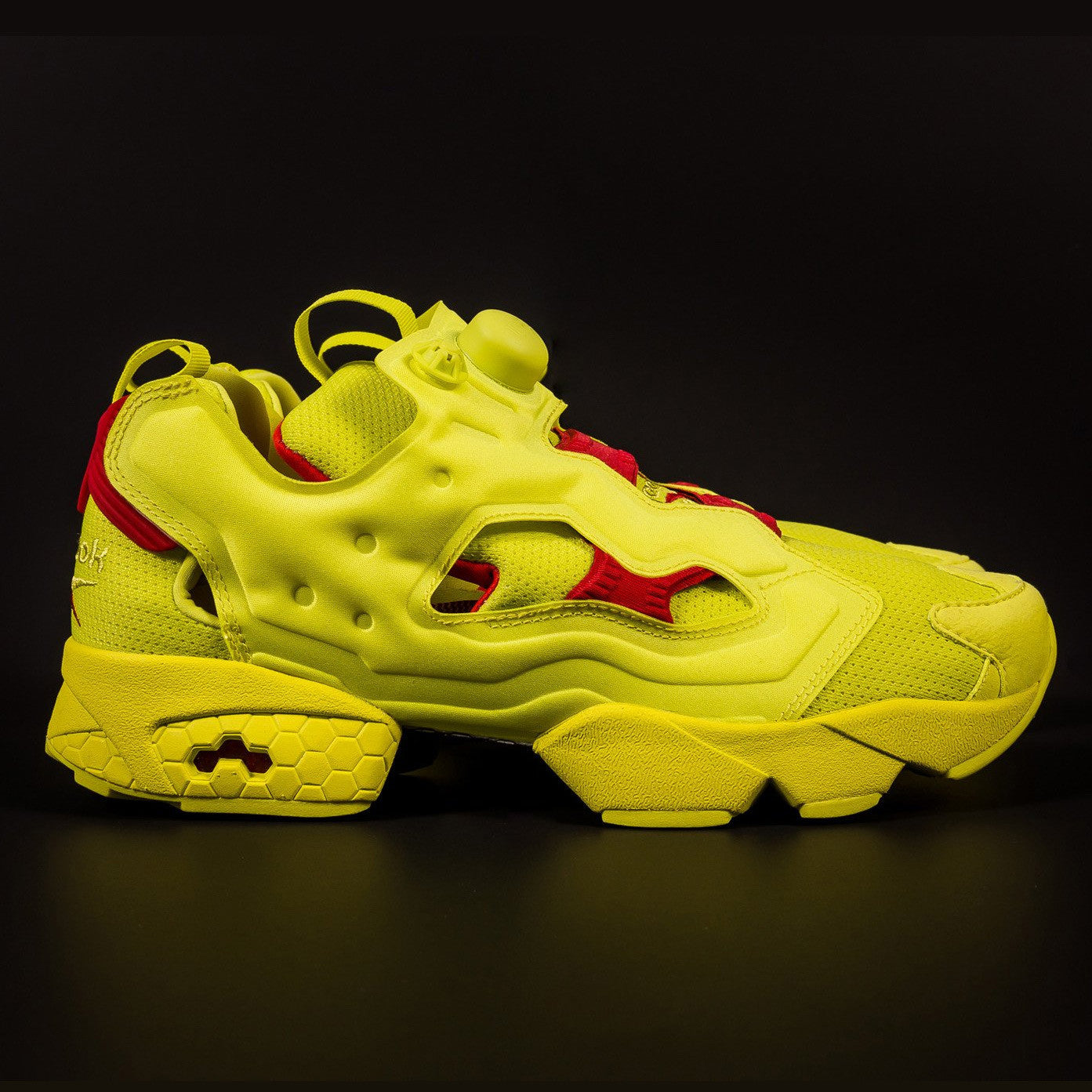 reebok pump yellow