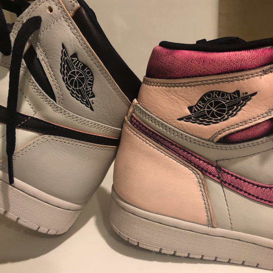 jordan 1 light bone crimson tint