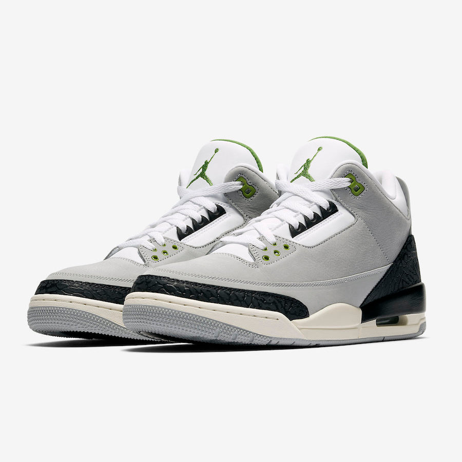 white and green 3s