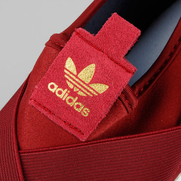 adidas superstar slip on maroon