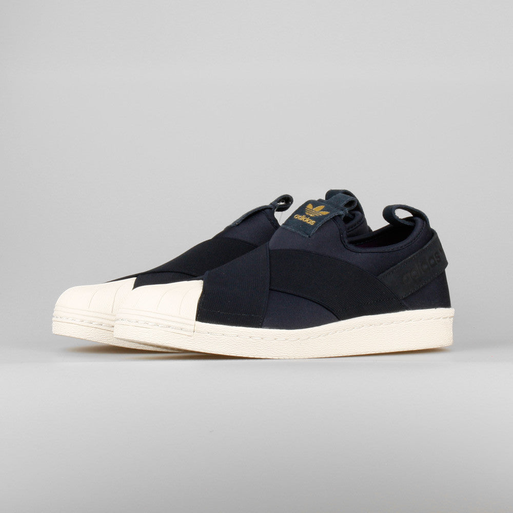 adidas superstar slip on navy