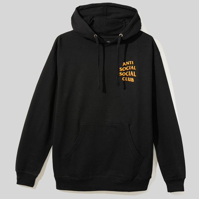 anti social club orange hoodie