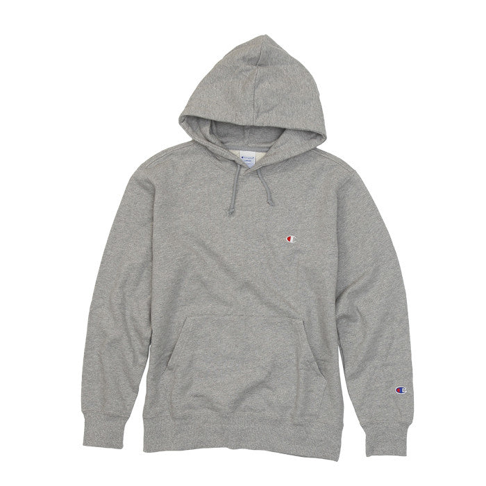 champion hoodie grey small logo