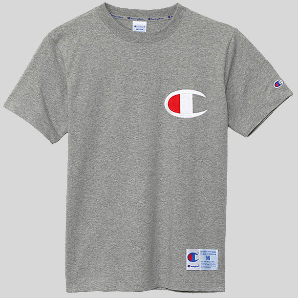 Big Logo Tee Grey (C3-F362-070) | KIX-FILES