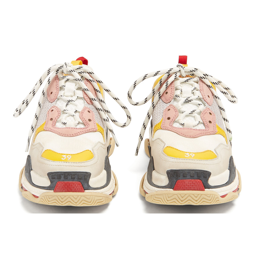 balenciaga triple s yellow and pink