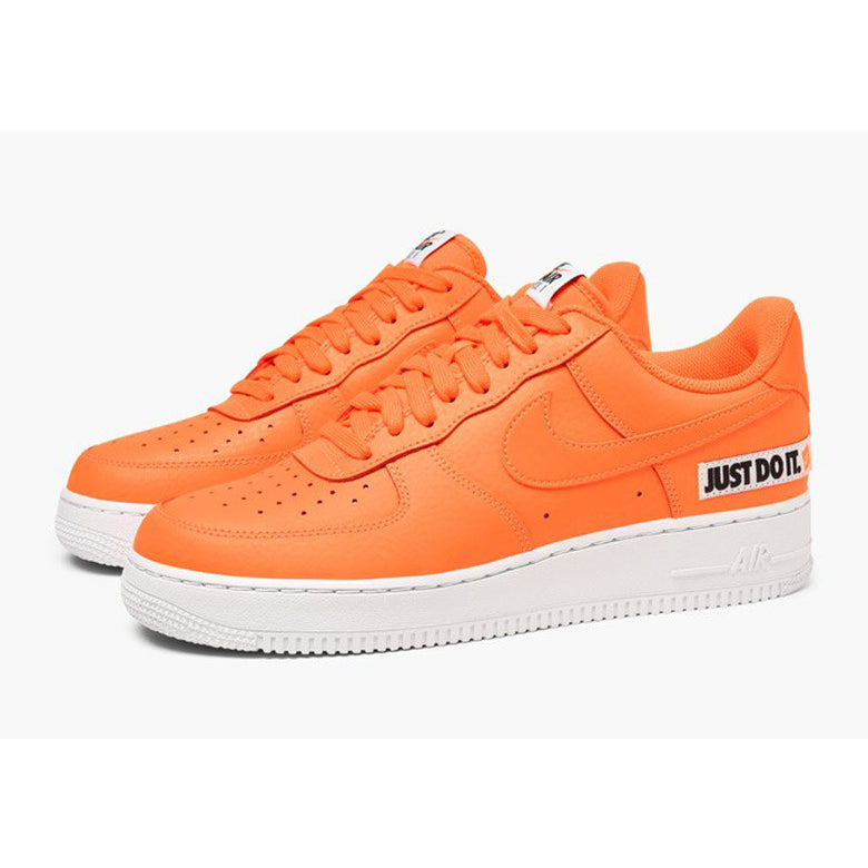 orange just do it air force 1