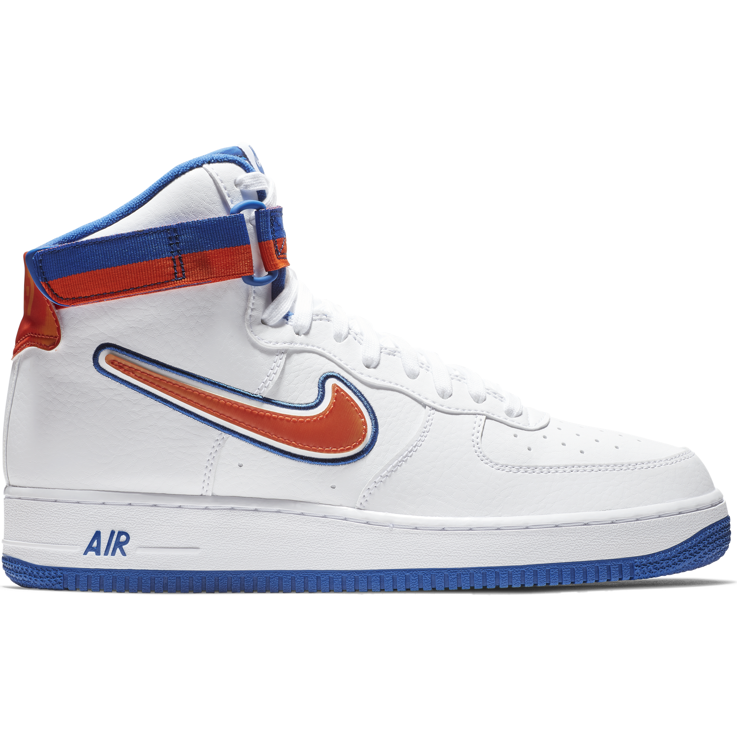 blue and orange air force 1's