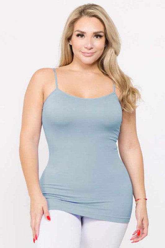 Plus - Solid Seamless Long Cami Top – Timber Brooke Boutique