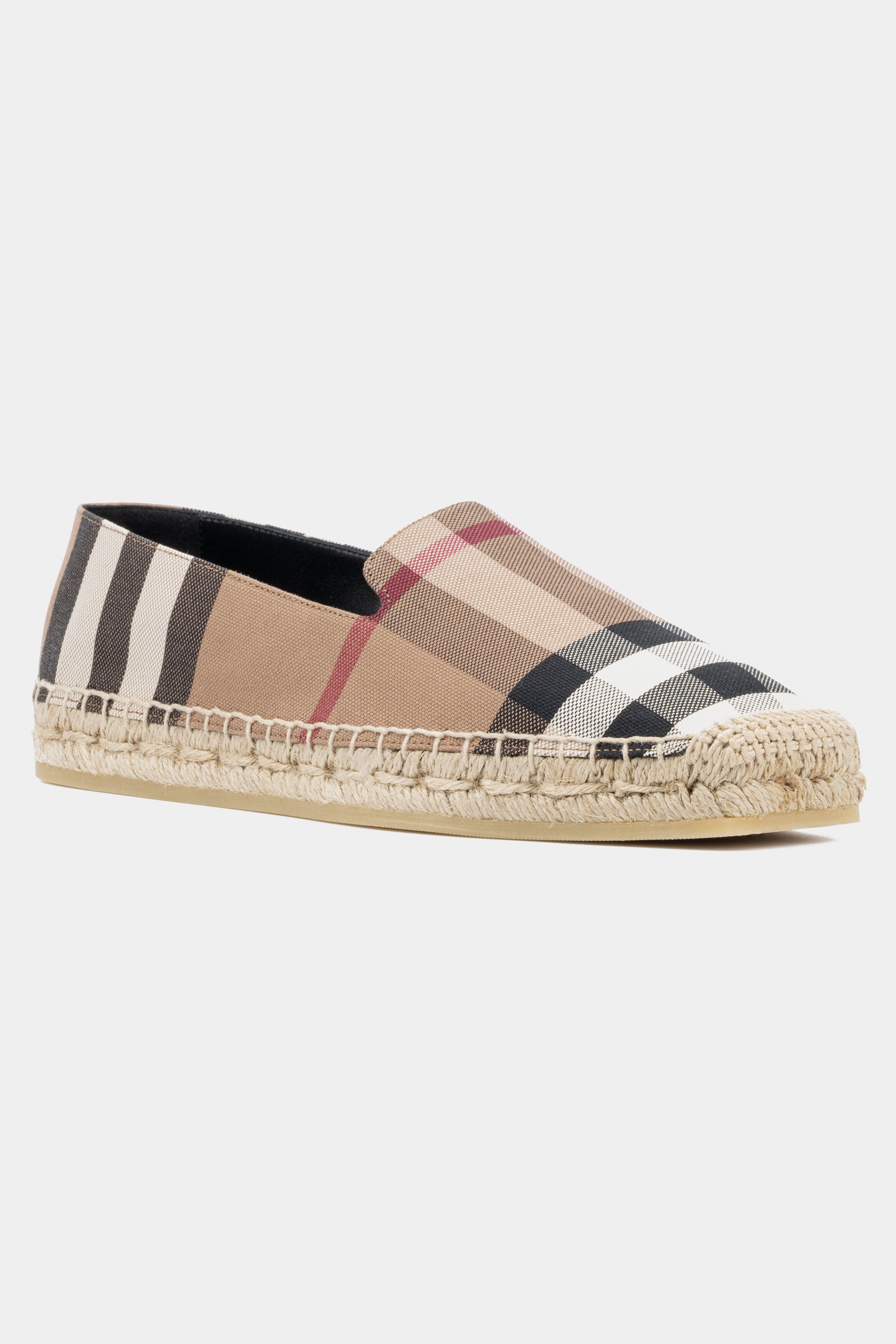 Burberry Women's Canvas Check Espadrilles In Birch Brown Check | ModeSens