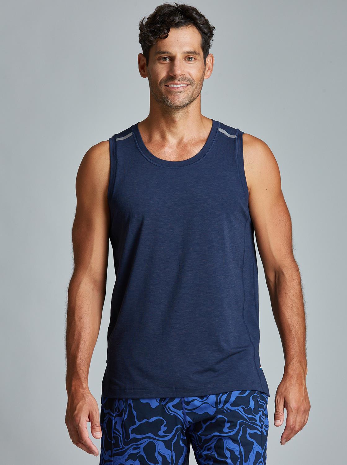 Fourlaps Level Tech Tank Top In Navy Heather
