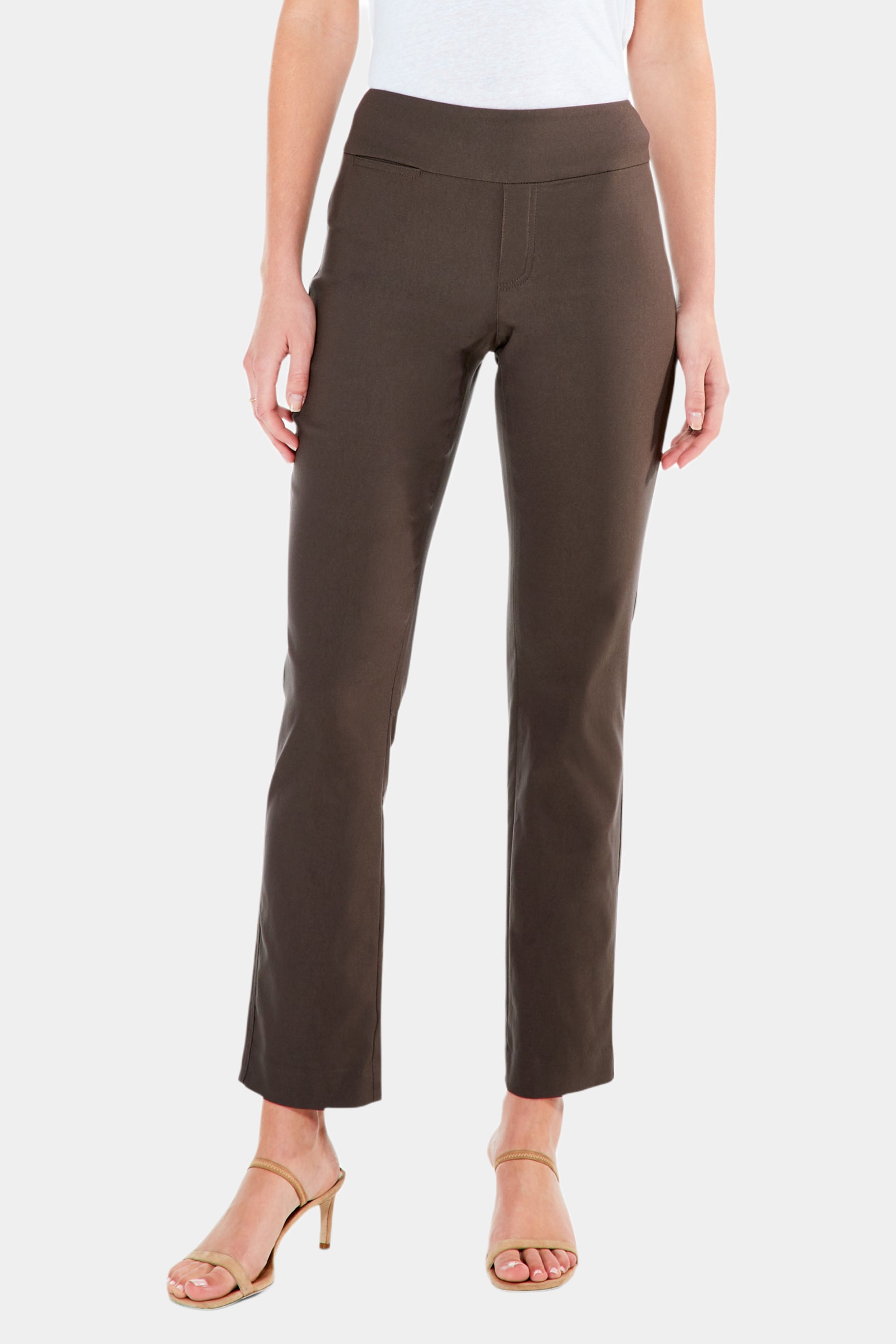 Nic + Zoe Women's Wonderstretch Pocket Straight Leg Pant in Pebble | Smart  Closet