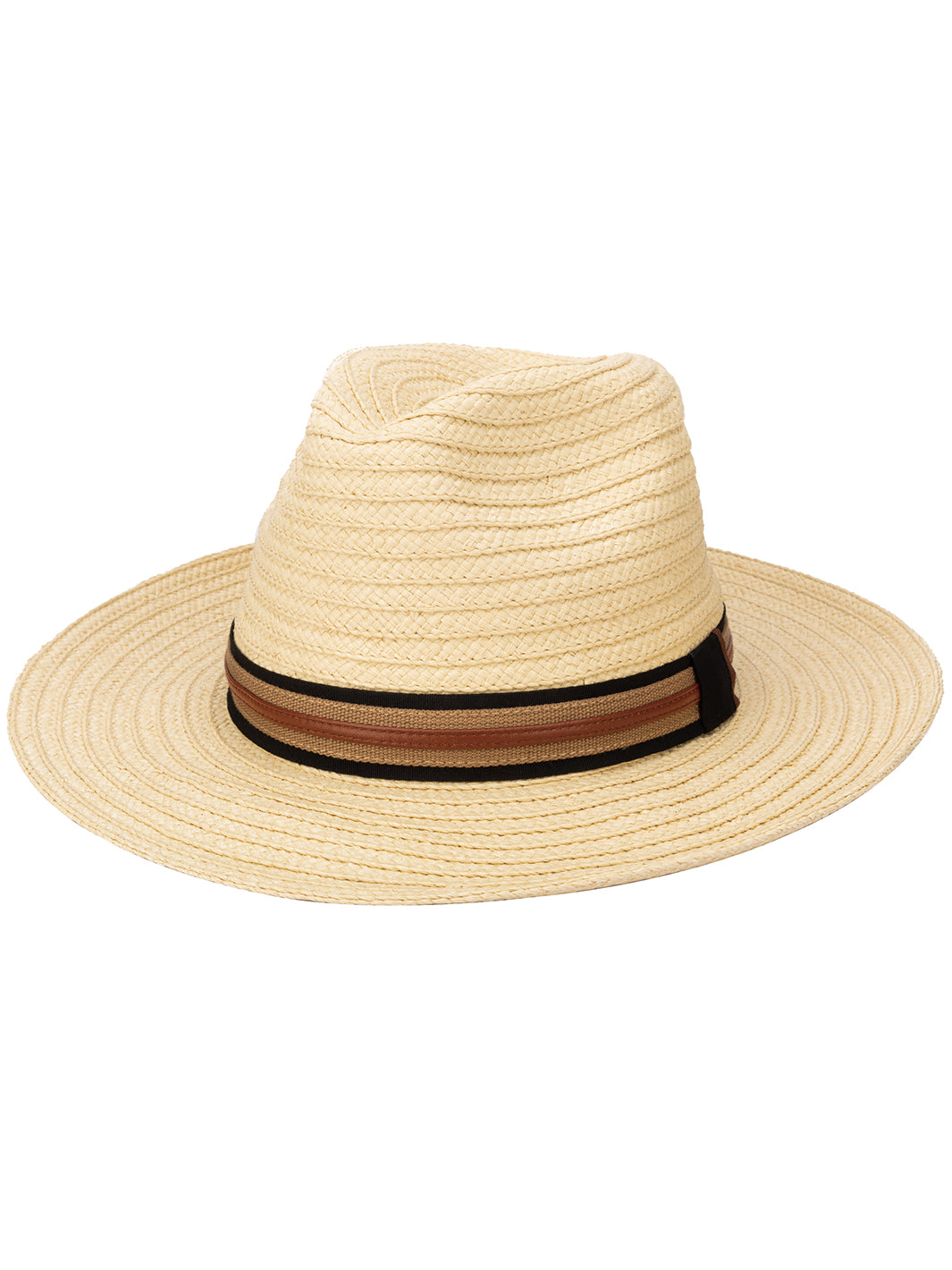 San Diego Hat Company Eden Boater Ultrabraid Floral Band Hat - Natural