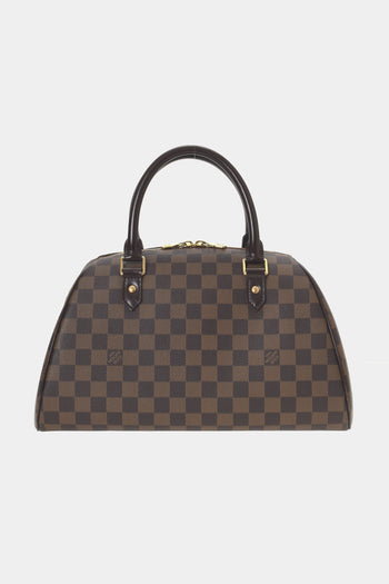 LOUIS VUITTON Ribera MM Damier Ebene Satchel Bag Brown-US