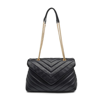 SHEIN, Bags, Mini Chevron Flap Chain Square Bag Black Shoulder Bag Shein