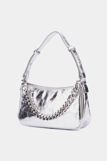 La Regale Women's Rylee Ball Mesh Pouch And Shoulder Strap In Silver-tone