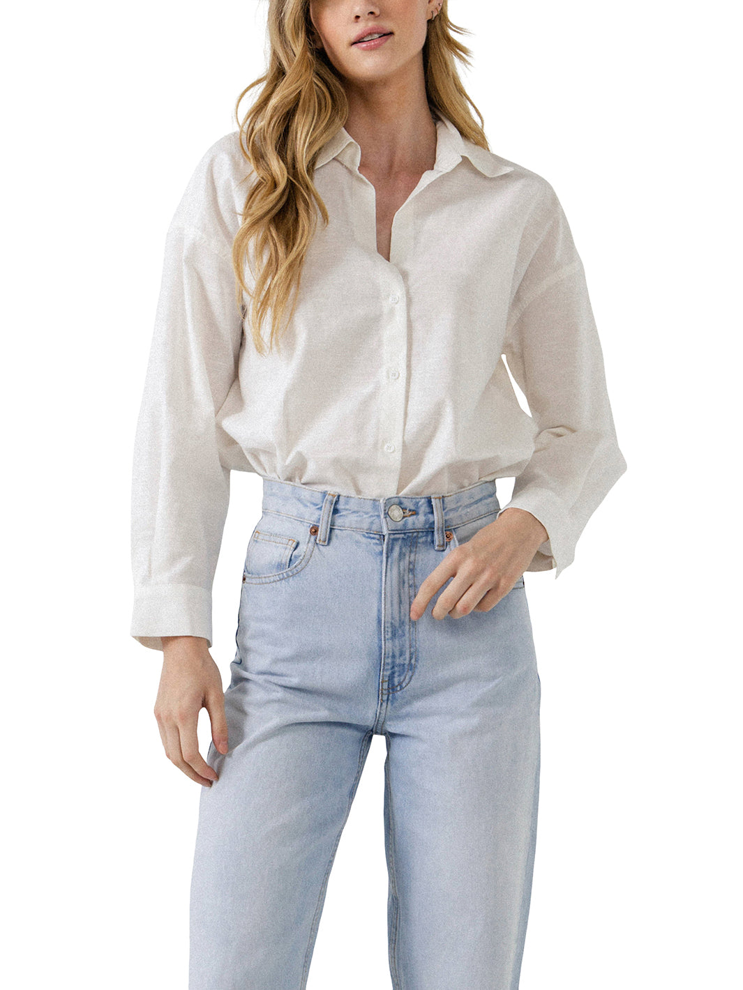 fejl Ordinere Indskrive English Factory Oversized Linen Button-front Shirt In White | ModeSens