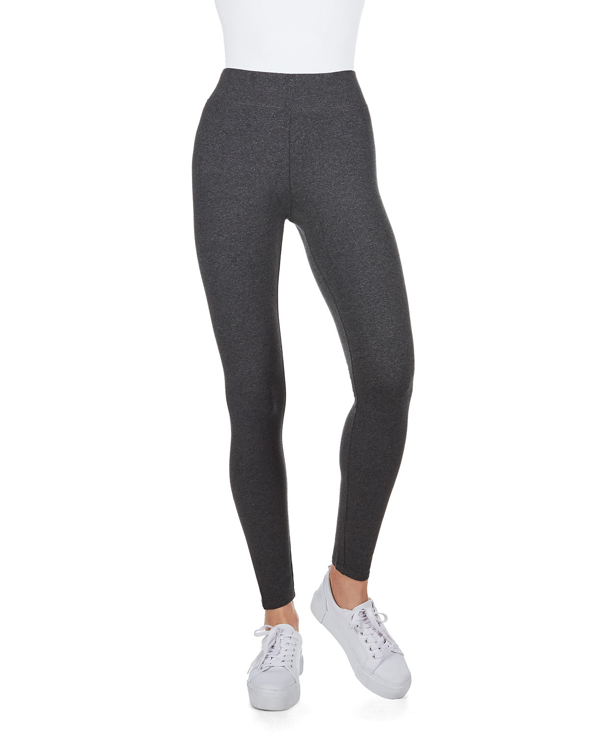 Memoi Cotton-blend Yoga Pants In Grey