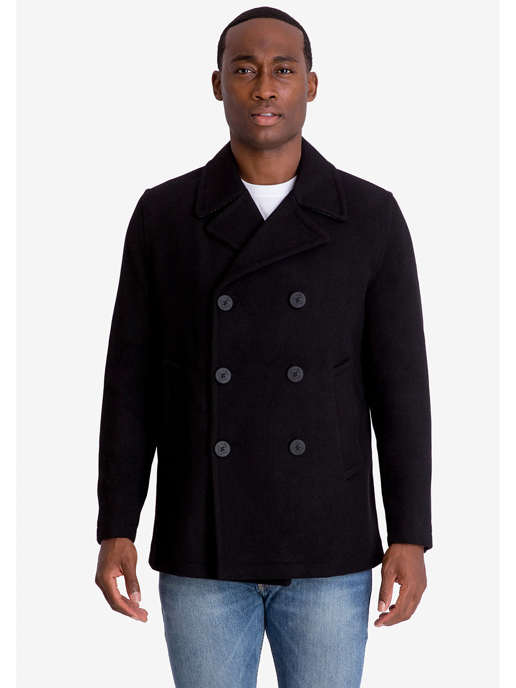 Michael Kors Men's Wool Peacoat in Black | Smart Closet