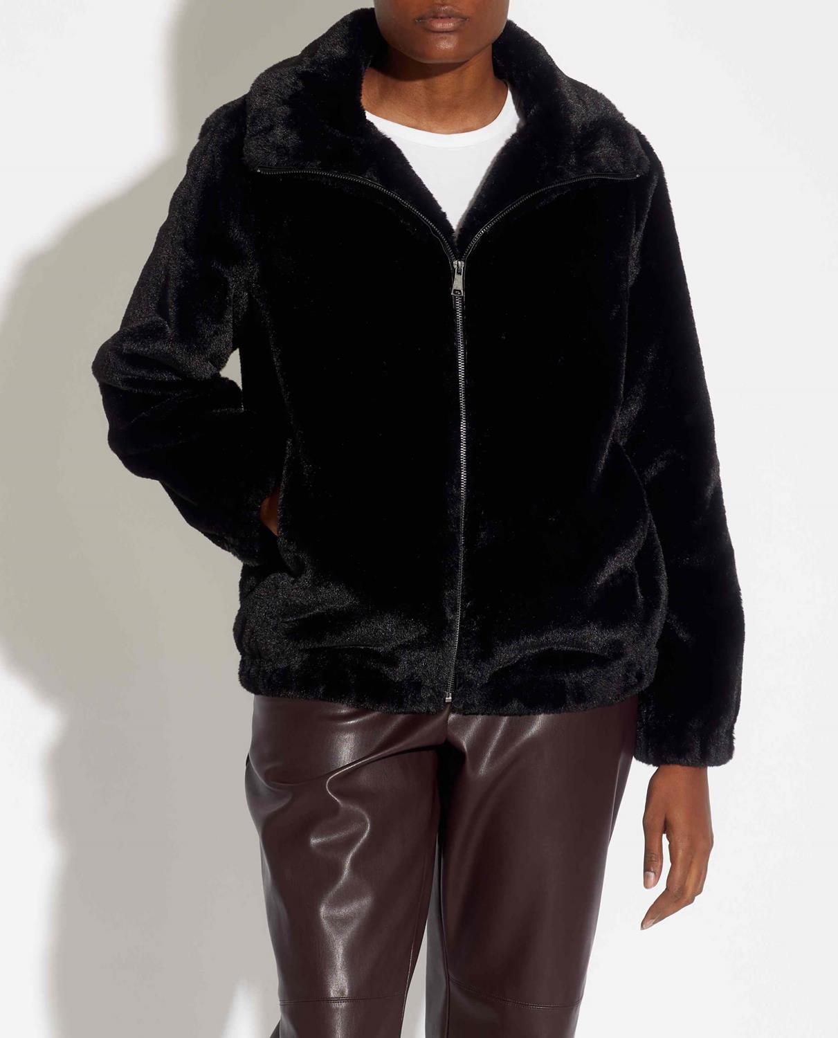 M Magaschoni Faux Fur Jacket In Black | ModeSens