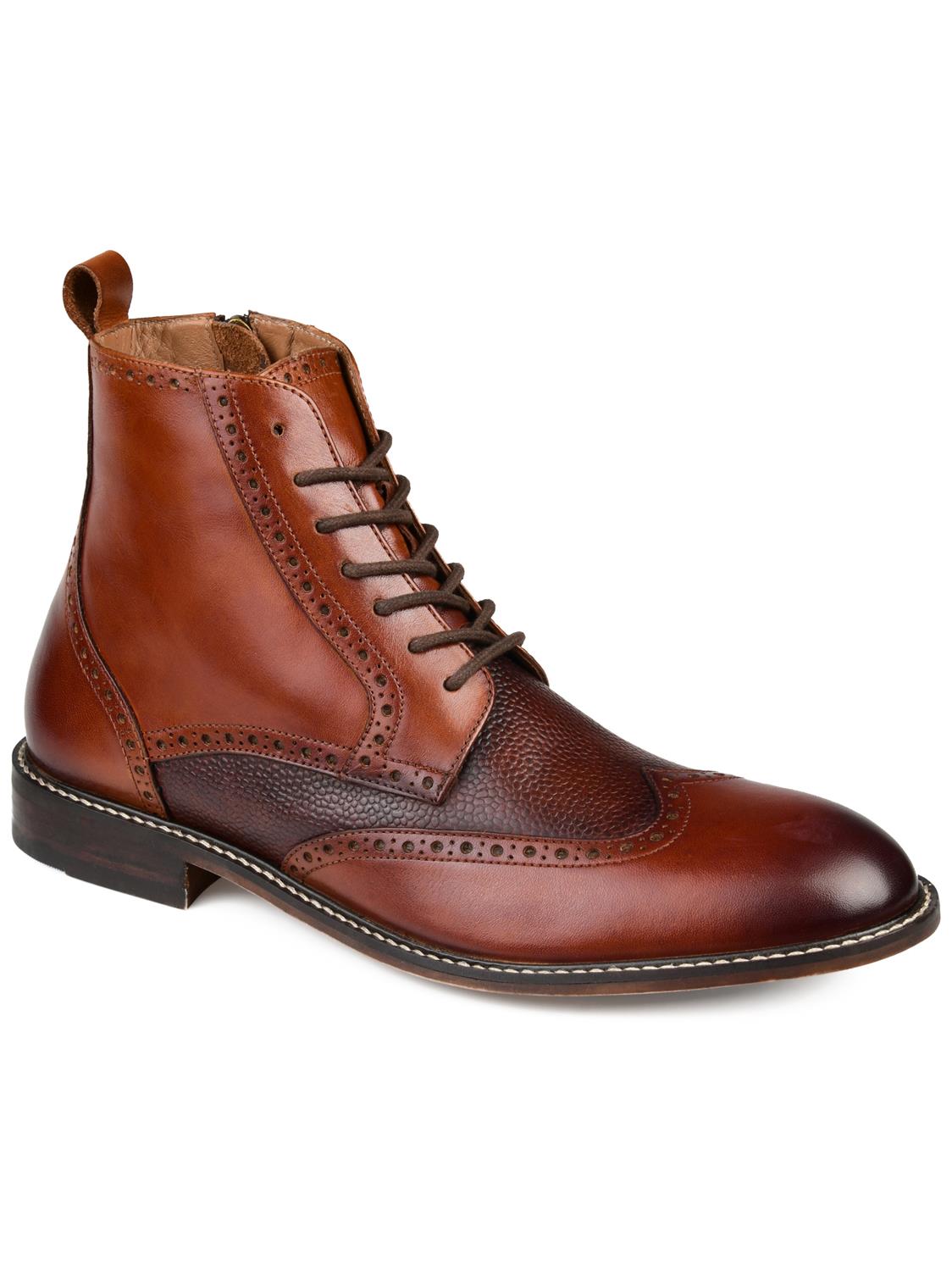 Thomas & Vine Legend Wingtip Ankle Boots In Brown