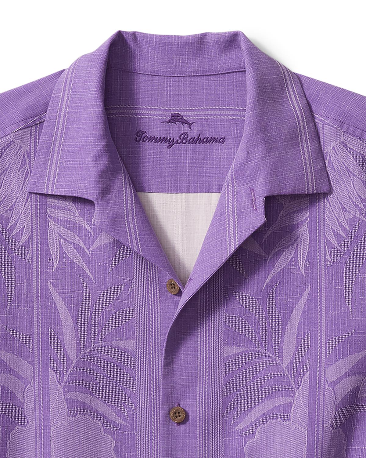 Men's Tommy Bahama Purple Colorado Rockies Sport Tiki Luau Button-Up Shirt