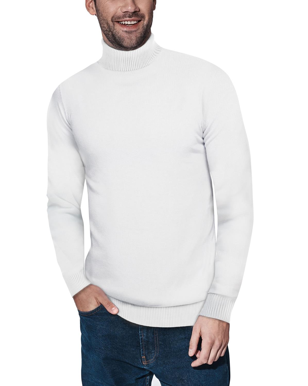 X-ray Turtleneck Sweater In Off White